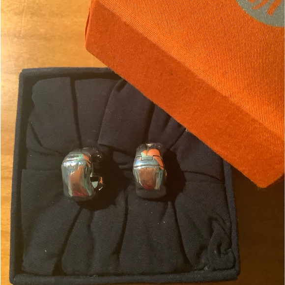 John Hardy Bamboo Sterling Silver Huggie Earrings. Perfect  Vintage Condition! - Picture 8 of 10